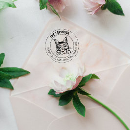 キャットメインクーンファミリー差出人住所 ラバースタンプ