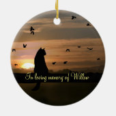 キャットメモリアル悔やみや弔慰トリビュート セラミックオーナメント (裏面)