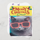 キャットメリーおもしろいクリスマスカード (正面/裏面)