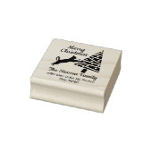 キャットメリーおもしろいクリスマスファミリー差出人住所 ラバースタンプ (スタンプ)