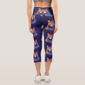 キャットメーヌクーンポートレートレインボーカラー カプリレギンス (裏面)