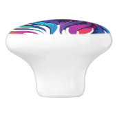 キャットメーヌクーンポートレートレインボーカラー セラミックノブ (側面)