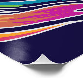 キャットメーヌクーンポートレートレインボーカラー ポスター (コーナー)