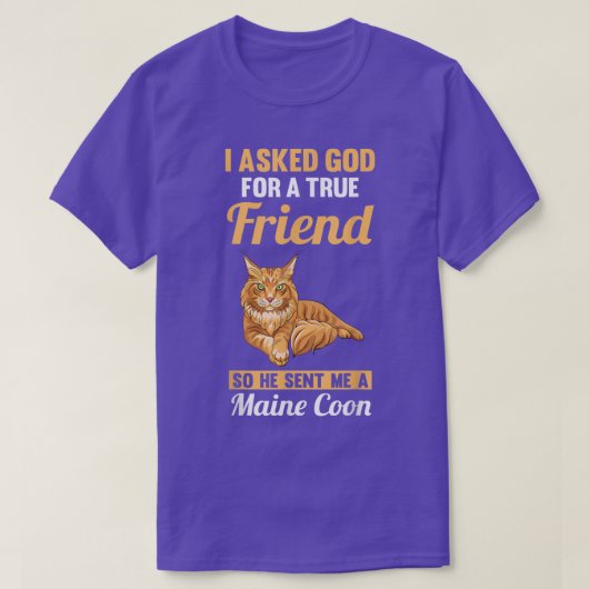 キャットメーヌクーン Tシャツ (デザイン正面)