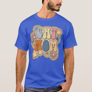 キャットモマペットポーヴィンテージレトロデイジーフラワーグルーヴィ Tシャツ