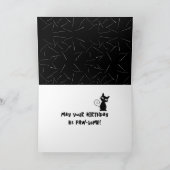 キャットモマポープリント猫ヘア誕生日 カード (内部)