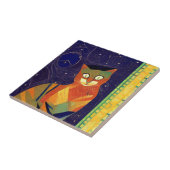 キャットモロッコモザイク抽象芸術アートカラフル子猫 タイル (側面)