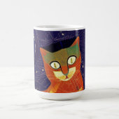 キャットモロッコモザイク抽象芸術アートカラフル子猫 モーフィングマグカップ (中央)