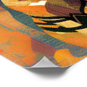 キャットモロッコモザイク抽象芸術アートポートレート子猫 ポスター (角)