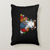 キャットヤーン編み物キュートキットンペット アクセントクッション (正面(垂直))