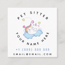 キャットユニコーンオンザクラウドペットシッター気に動物