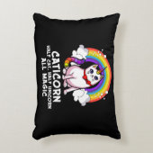 キャットユニコーンマジカルカチコーンキッテンレインボペット アクセントクッション (正面(垂直))