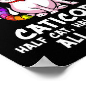 キャットユニコーンマジカルカチコーンキッテンレインボペット ポスター (角)