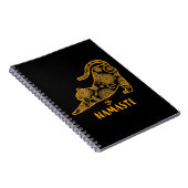 キャットヨガナマステOM -おもしろいヨガギフトTシャツ ノートブック (右側)