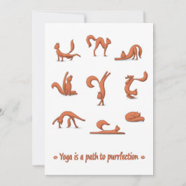 キャットヨガフラットホリデーカード シーズンカード