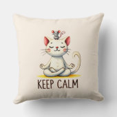 キャットヨガポーズ保- Calm クッション (裏面)
