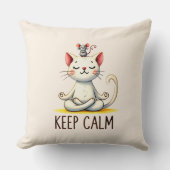 キャットヨガポーズ保- Calm クッション (正面)