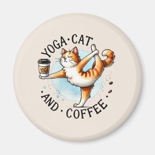 キャットヨガポーズ – ヨガキャット&コーヒー マグネット