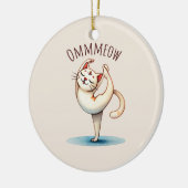 キャットヨガポーズ – Meow セラミックオーナメント (左)