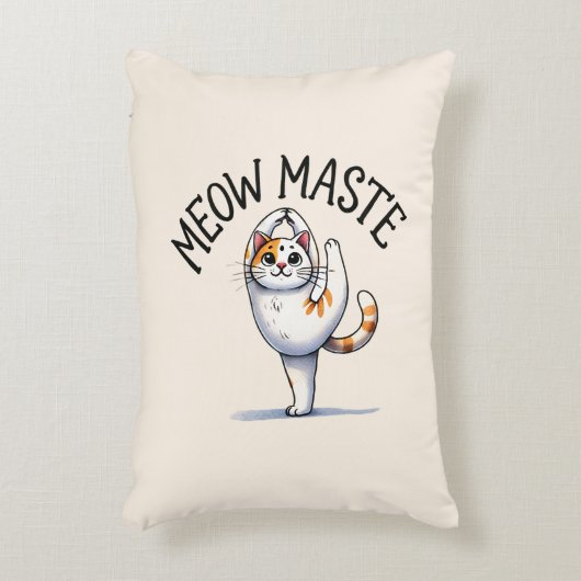 キャットヨガポーズ – Meow Mate アクセントクッション (正面(垂直))