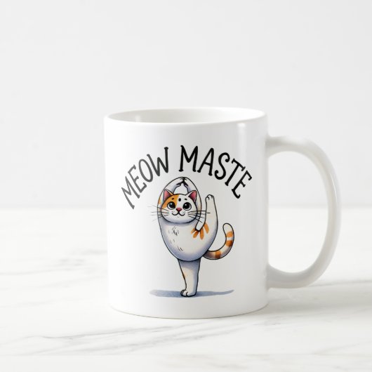 キャットヨガポーズ – Meow Mate コーヒーマグカップ (右)