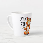 キャットヨガポーズ – Zen カフェラテマグ (左アングル)