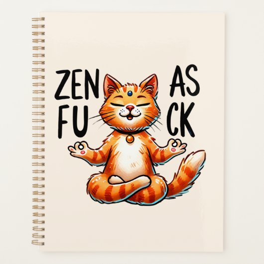 キャットヨガポーズ – Zen プランナー手帳 (正面)