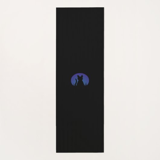 キャットヨガマットパーソナライズされたファット猫好き ヨガマット (裏面)