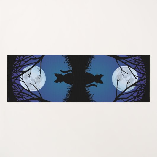 キャットヨガマットパーソナライズされたファット猫好き ヨガマット (正面(横))