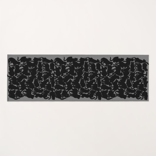 キャットヨガマッパーソナライズされたト猫好きギフト ヨガマット (正面(横))