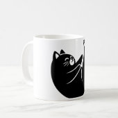 キャットヨガ#12デジタルアート コーヒーマグカップ (正面左)