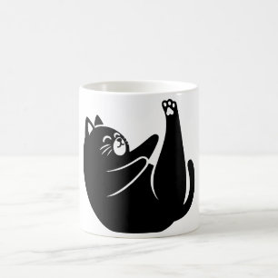 キャットヨガ#12デジタルアート コーヒーマグカップ