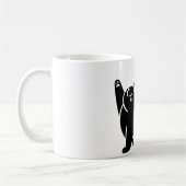 *キャットヨガ#3デジタルアート コーヒーマグカップ (左)