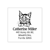 キャットヨーロッパショートヘア差出人住所 ラバースタンプ (インプリント)
