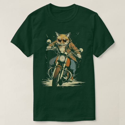 キャットライズオートバイ Tシャツ (デザイン正面)