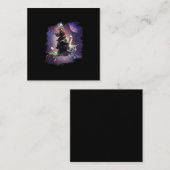 キャットライディングチキンタートルパンダラマユニコーン スクエア名刺 (正面/裏面)