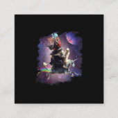 キャットライディングチキンタートルパンダラマユニコーン スクエア名刺 (正面)