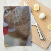 キャットライトとクリスマスライト キッチンタオル (四つ折り)