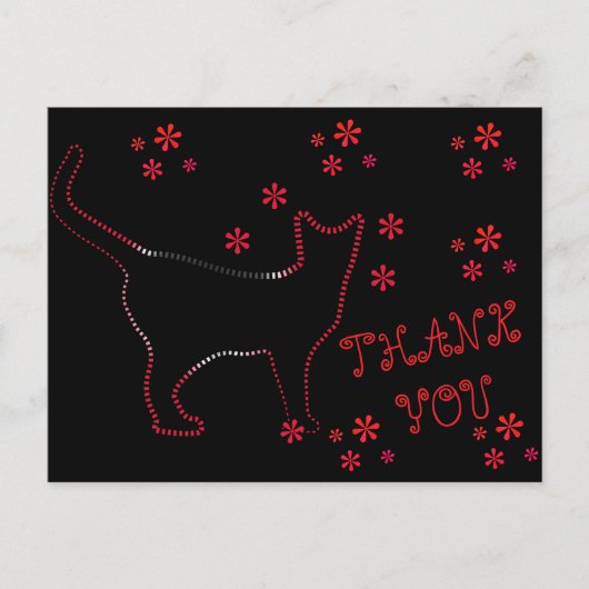 キャットラインアート ポストカード (正面)