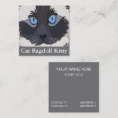 キャットラグドールブルーアイズ子猫 スクエア名刺 (正面/裏面)