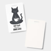 キャットラニヤール保、静かで飲むコーヒーラニヤール バッジ (正面＆裏面)