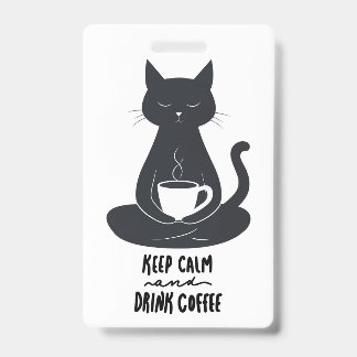 キャットラニヤール保、静かで飲むコーヒーラニヤール バッジ