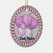 キャットラブハート セラミックオーナメント (右)