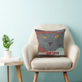 キャットラブプリント枕 クッション (椅子)