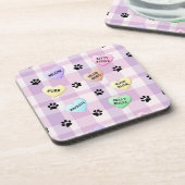 キャットラブワードハートポープリントコースター6 コースター (左側)