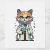 キャットラボに焦点を当て ワインラベル (シングルラベル)