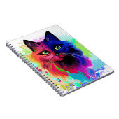 キャットリップ（幻覚体験）のようなクサイケデリックポップ・アートのアート ノートブック (右側)