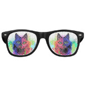 キャットリップ（幻覚体験）のようなクサイケデリックポップ・アートのアート レトロサングラス (正面)