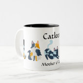 キャットリーシ、猫の母 ツートーンマグカップ (正面左)