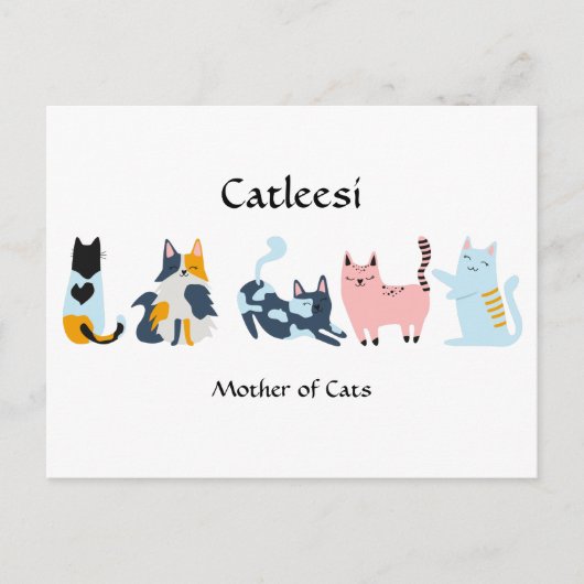 キャットリーシ、猫の母 ポストカード (正面)